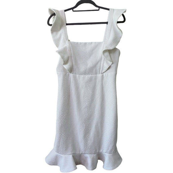 Bardot Ashley Frill White Mini Dress - Picture 3 of 10